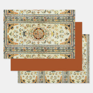 Oriental rug in  light colours wrapping paper sheet
