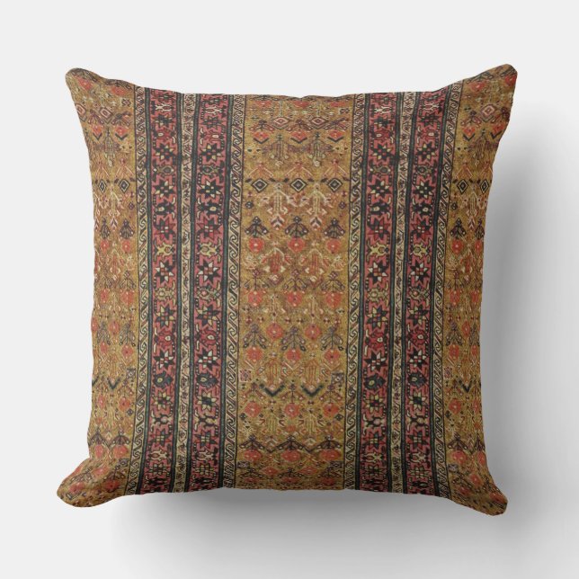 Oriental rug in warm colours outdoor cushion (Front)