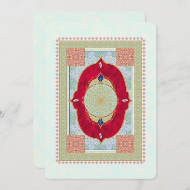Oriental Rug - Invitation Card (Front/Back)