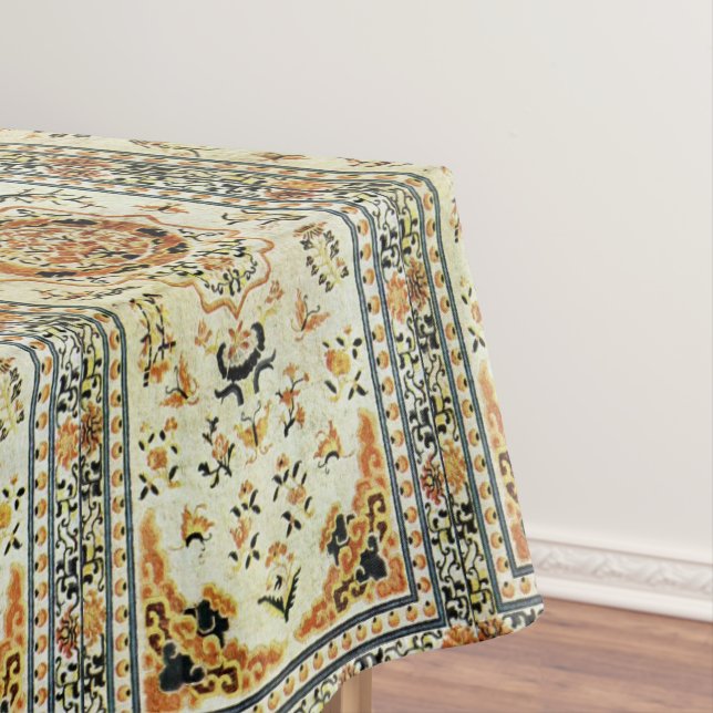 Oriental rug look in light colours tablecloth (In Situ)