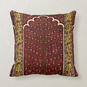 Oriental Rug look - Sacred tree motif Cushion