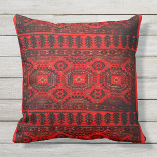 Oriental rug look   - vivid colours  cushion