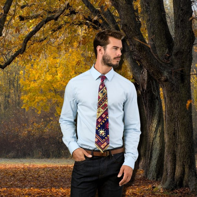 Oriental rug  motifs in autumn colours tie (Creator Uploaded)