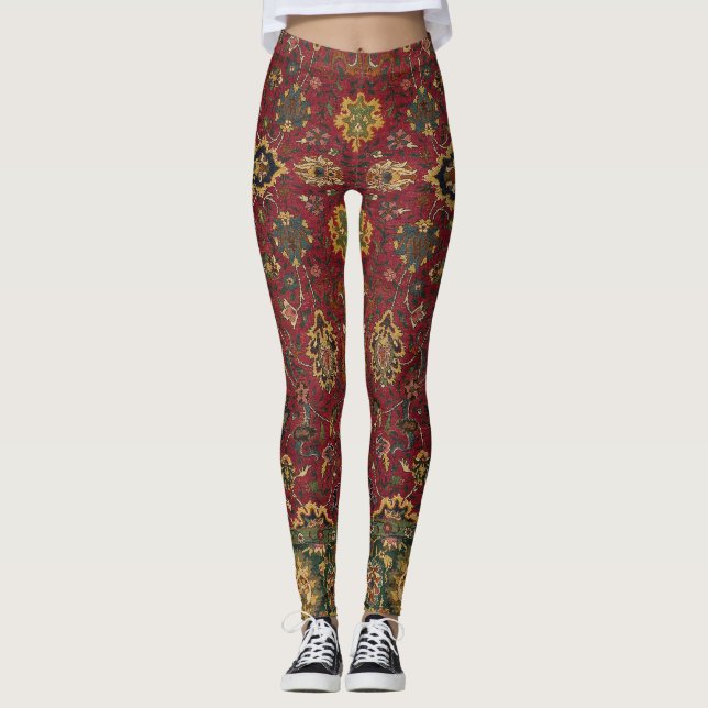 Oriental Rug Pattern Leggings (Front)