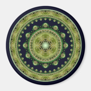 Oriental sacred round ornament magnet