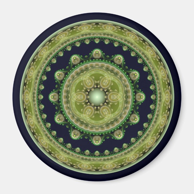 Oriental sacred round ornament magnet (Front)