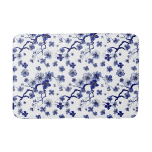 Oriental Sakura Branch Pattern Bath Mat