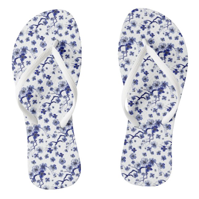 Oriental Sakura Branch Pattern Thongs (Footbed)