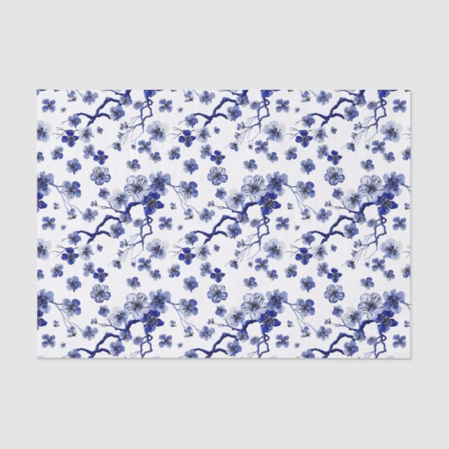 Oriental Sakura Branch Pattern Tissue Paper (Front)
