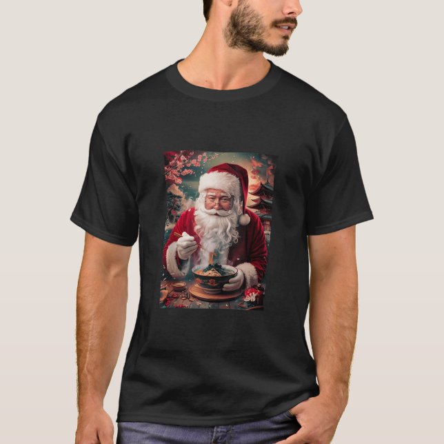 Oriental Santa Claus Ramen Japanese Culture Christ T-Shirt (Front)