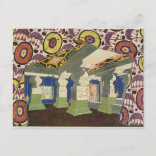 Oriental Scenery Design (colour litho) 2 Postcard