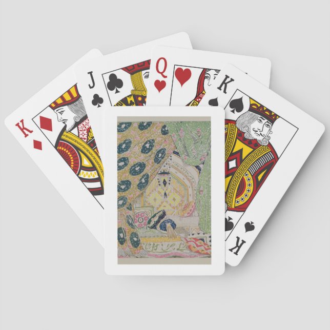 Oriental Scenery Design (colour litho) Playing Cards (Back)