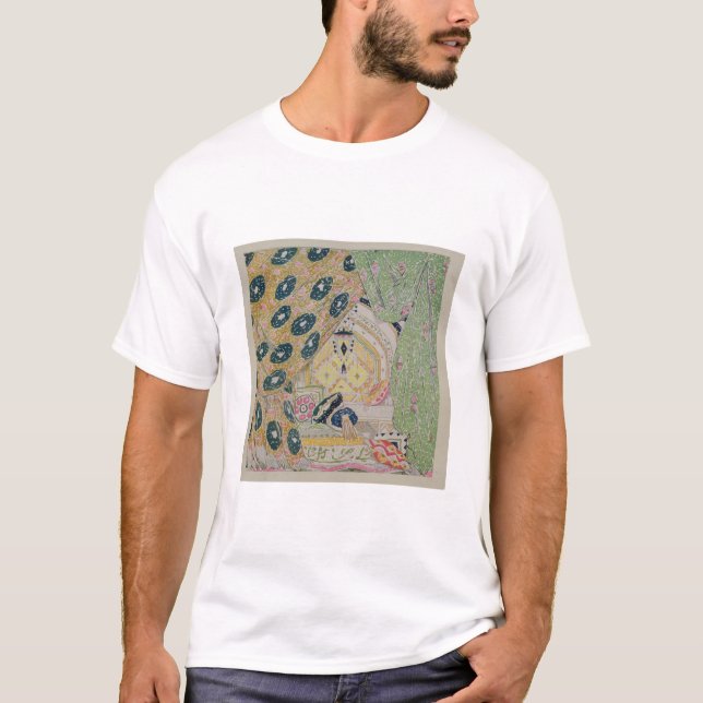 Oriental Scenery Design (colour litho) T-Shirt (Front)