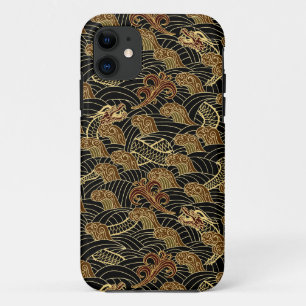 Oriental Sea Dragon Pattern iPhone 11 Case