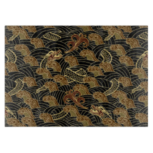 Oriental Sea Dragon Pattern Cutting Board