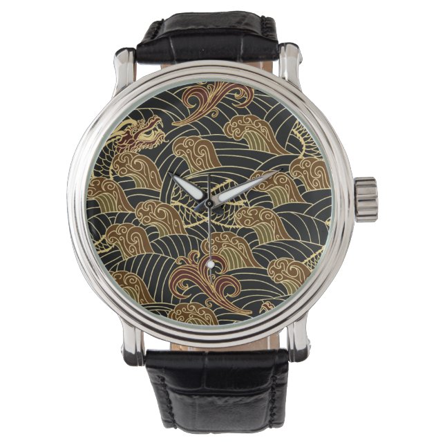 Oriental Sea Dragon Pattern Watch (Front)