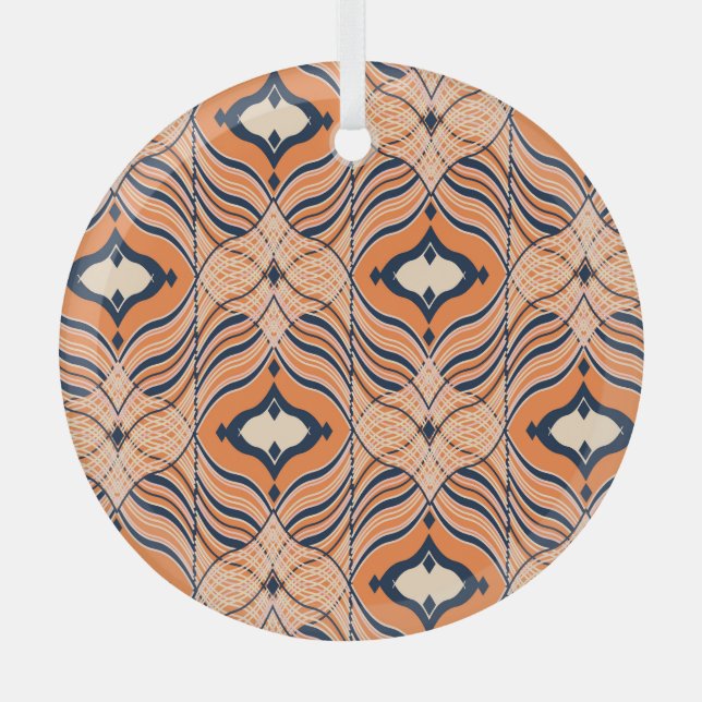 Oriental Seamless: Black Orange Ornament (Front)