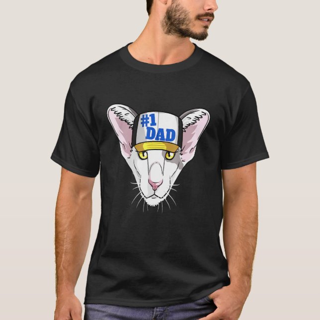 Oriental Shorthair Cat 1 Dad Fathers Day T-Shirt (Front)