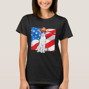 Oriental Shorthair Cat 4th Of July Patriotic Ameri T-Shirt