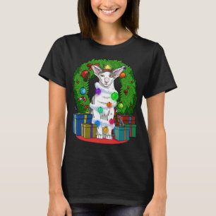 Oriental Shorthair Cat Christmas Tree Christmas Sa T-Shirt