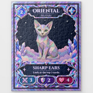 Oriental Shorthair Cat, Rainbow Foil Art Jigsaw Puzzle