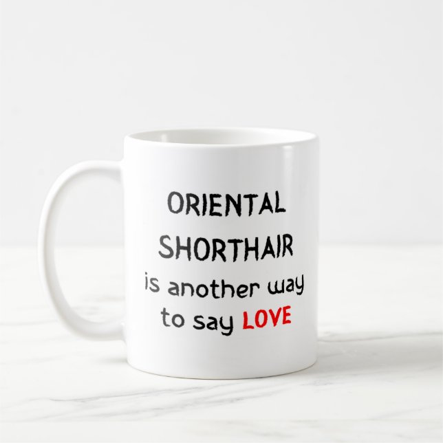 oriental shorthair love coffee mug (Left)
