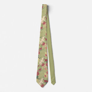 Oriental Silk Painting Pattern Tie
