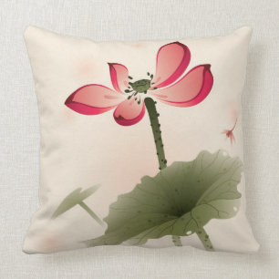 Oriental style Lotus Cushion