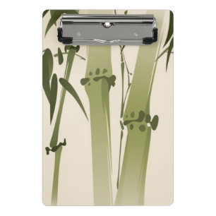 Oriental style painting, bamboo branches 2 mini clipboard