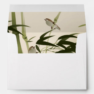 Oriental style painting, bamboo branches envelopes