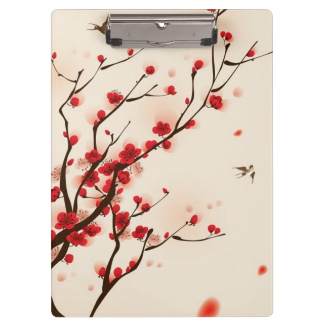 Oriental style painting, plum blossom in spring 2 clipboard (Front)
