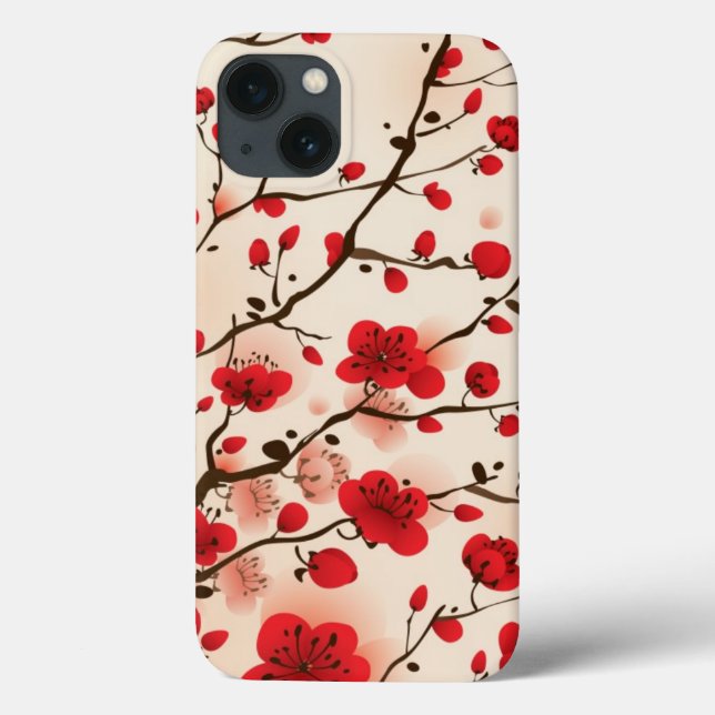 Oriental style painting, plum blossom in spring Case-Mate iPhone case (Back)