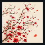 Oriental style painting, plum blossom in spring poster<br><div class="desc">Oriental style painting,  plum blossom in spring</div>