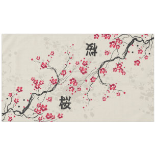 Oriental Style Sakura Cherry Blossom Art Tablecloth