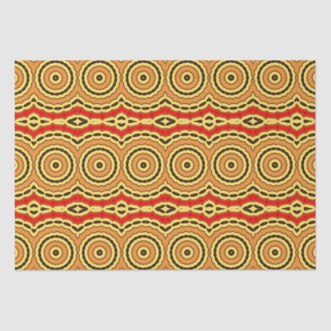 Oriental Stylish Mosaic Geometric Pattern Tissue Paper (Front)