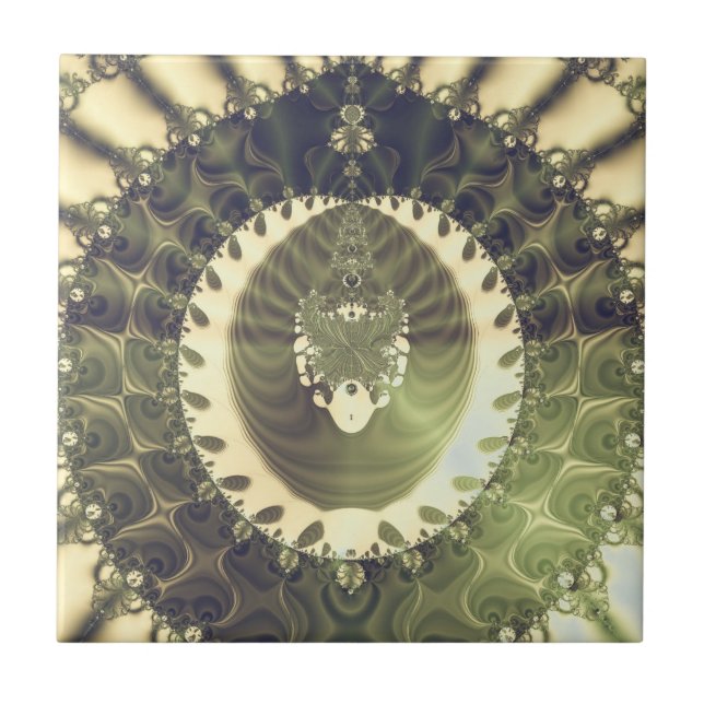 Oriental Sun Ceramic Tile (Front)