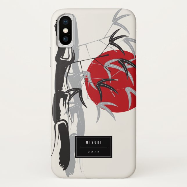 Oriental Sunrise Zen Bamboo Garden Asian Wedding Case-Mate iPhone Case (Back)