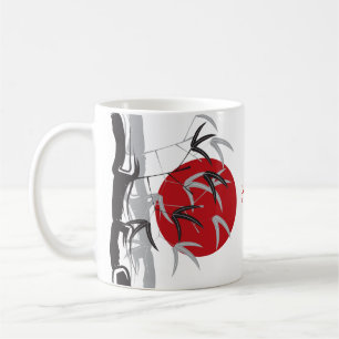 Oriental Sunrise Zen Bamboo Garden Asian Wedding Coffee Mug