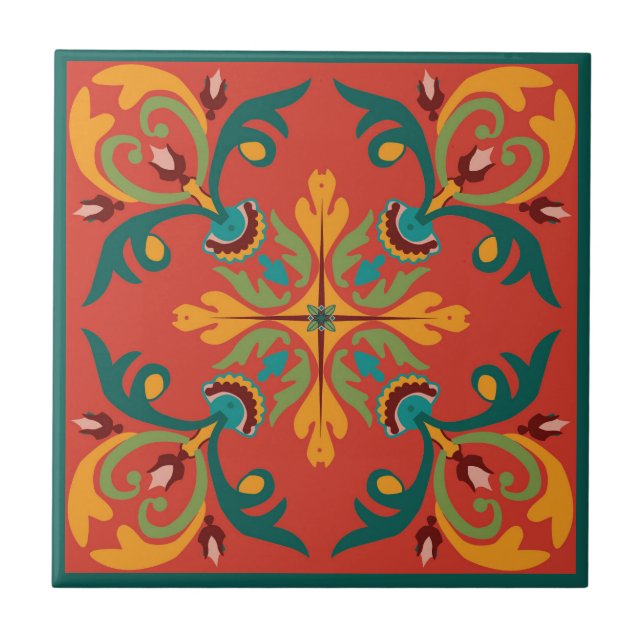 🧡💚💛Oriental tiles, Azulejos   Ceramic Tile (Front)