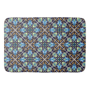 Oriental tiles, Azulejos diagonal  Bath Mat