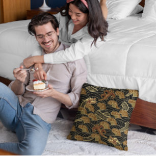 Oriental Traditional Hidden Dragon Art Cushion