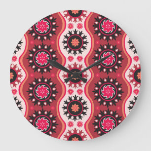 Oriental Traditional: Seamless Ornament Design. Large Clock