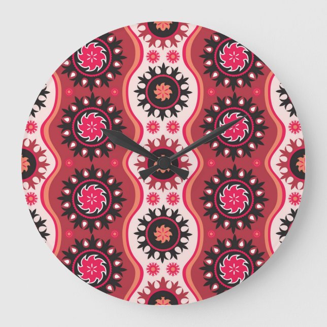 Oriental Traditional: Seamless Ornament Design. Large Clock (Front)