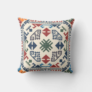 Oriental Traditional Turkish Kilim Patterns Cushion