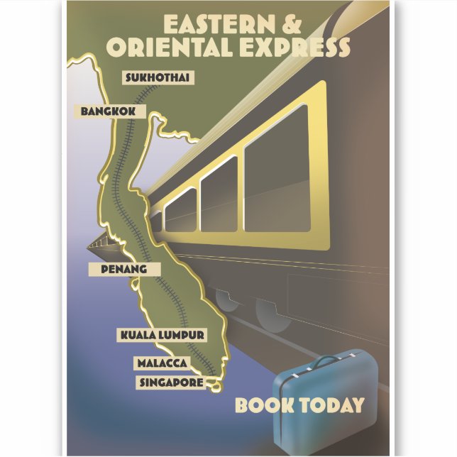 Oriental train travel poster (Front)