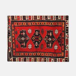 Oriental tribal carpet-pattern doormat