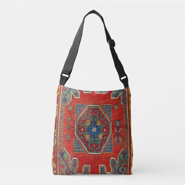 Oriental  Turkish Carpet Pattern Crossbody Bag (Front)