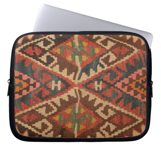 Oriental Turkish Kilim Rug Laptop Sleeve (Front)