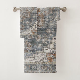 Oriental Turkish Persian Carpet Bath Towel Set