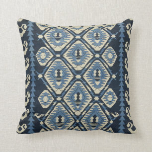 Oriental Turkish Persian Carpet Blue Cushion